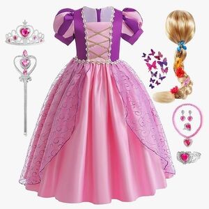 Princess Dress Costume Set - Purple and Pink